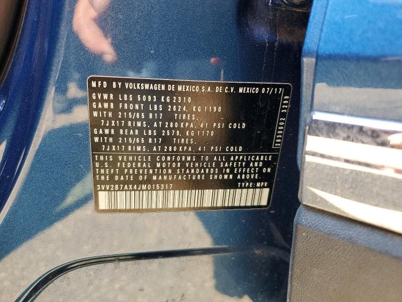 2018 VOLKSWAGEN TIGUAN SE 14