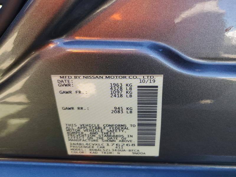 2020 NISSAN ALTIMA 12