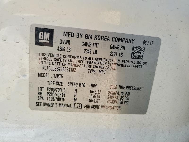 2018 CHEVROLET TRAX 1LT 13