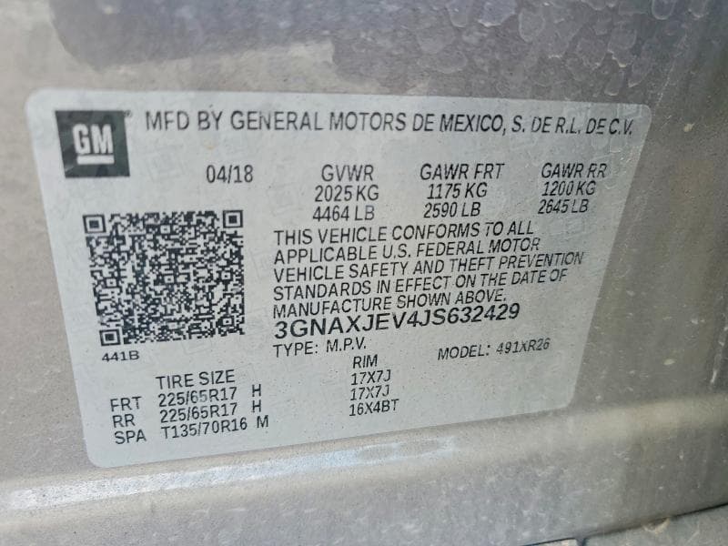 2018 CHEVROLET EQUINOX LT 13