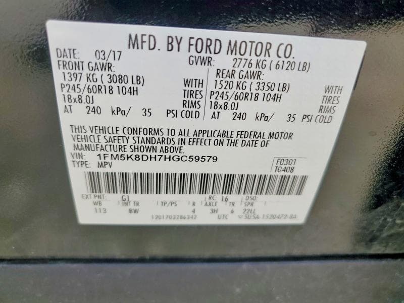 2017 FORD EXPLORER XLT 13