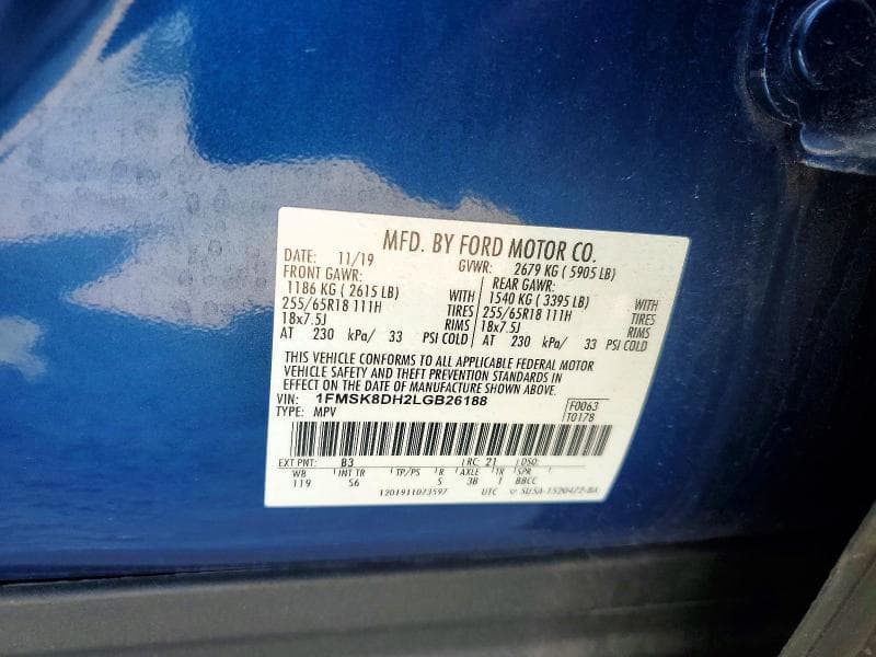 2020 FORD EXPLORER XLT 13