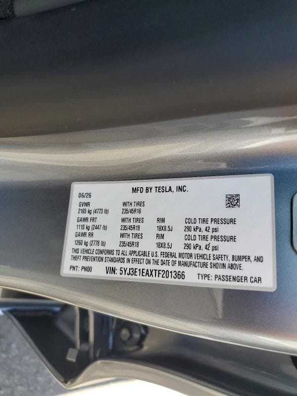 2026 TESLA MODEL 3 12