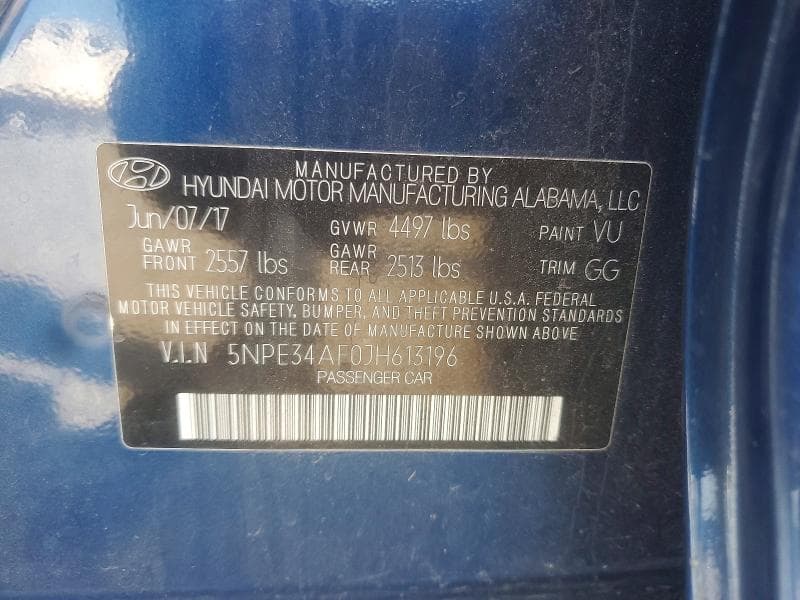 2018 HYUNDAI SONATA SEL 12