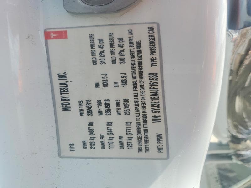 2018 TESLA MODEL 3 12