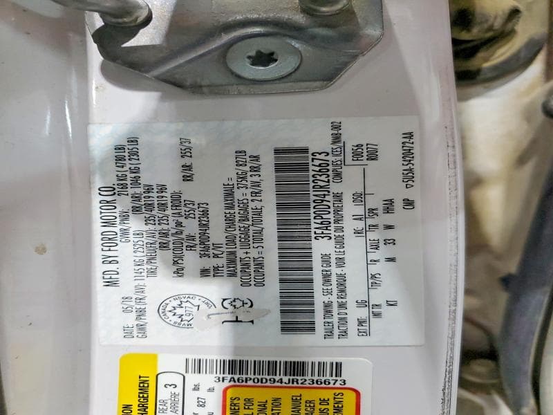 2018 FORD FUSION TITANIUM/PLATINUM 12