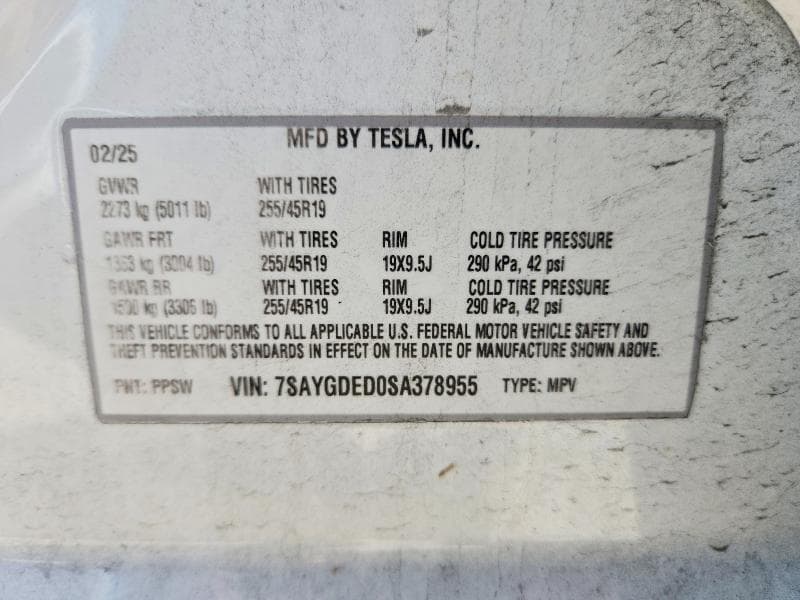 2025 TESLA MODEL Y 13