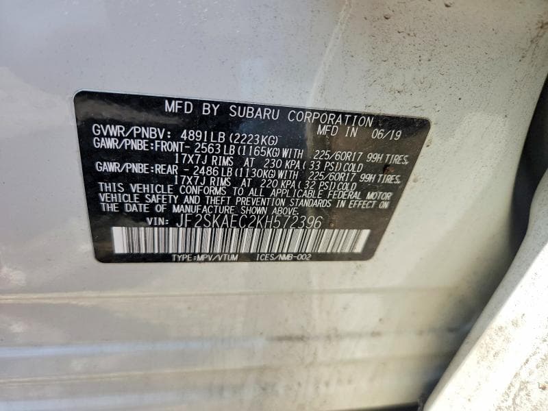 2019 SUBARU FORESTER PREMIUM 13