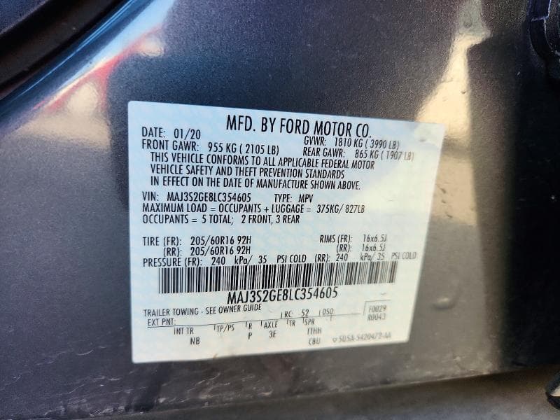 2020 FORD ECOSPORT SE 12