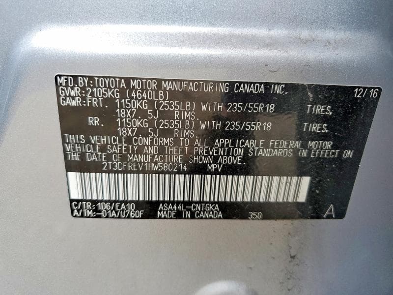 2017 TOYOTA RAV4 PLATINUM 13