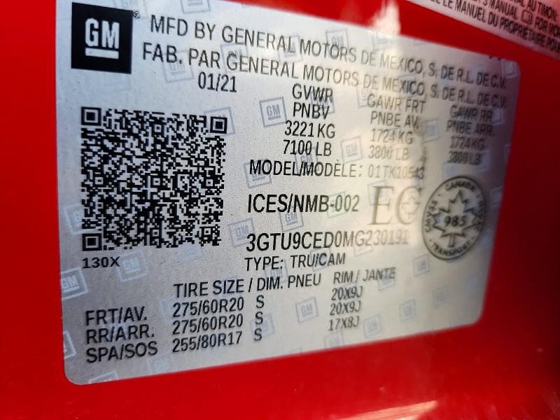2021 GMC SIERRA K1500 ELEVATION 12