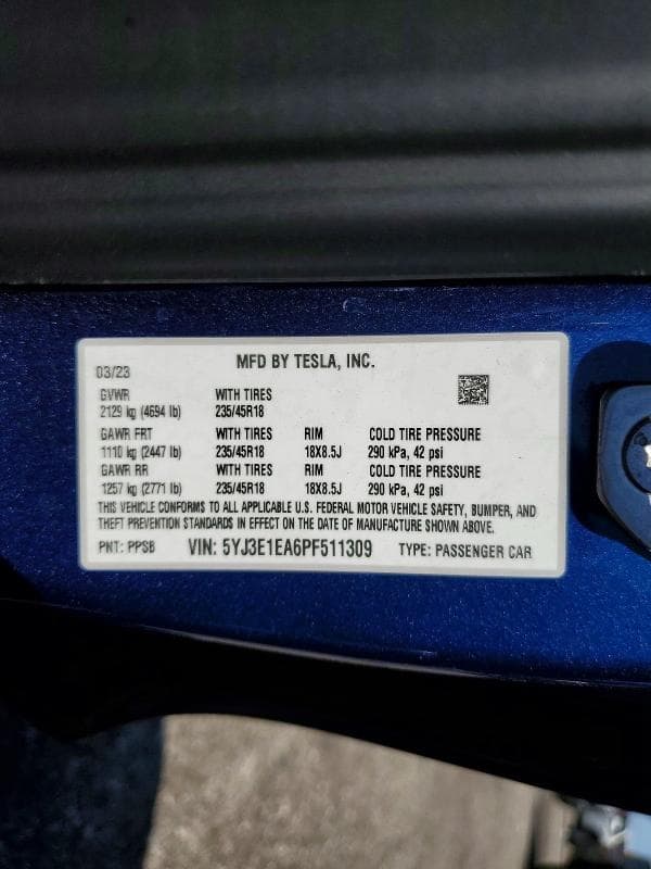 2023 TESLA MODEL 3 13