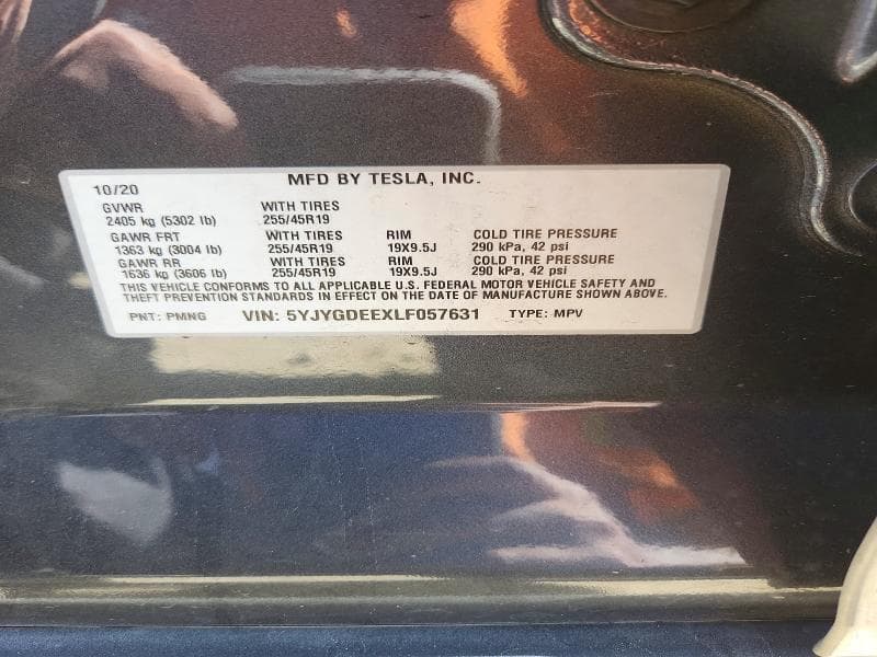 2020 TESLA MODEL Y 14