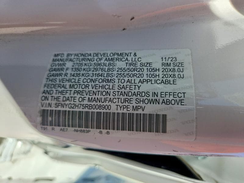 2024 HONDA PILOT TOURING 14