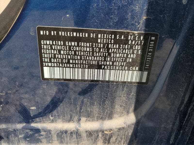 2017 VOLKSWAGEN JETTA SE 12