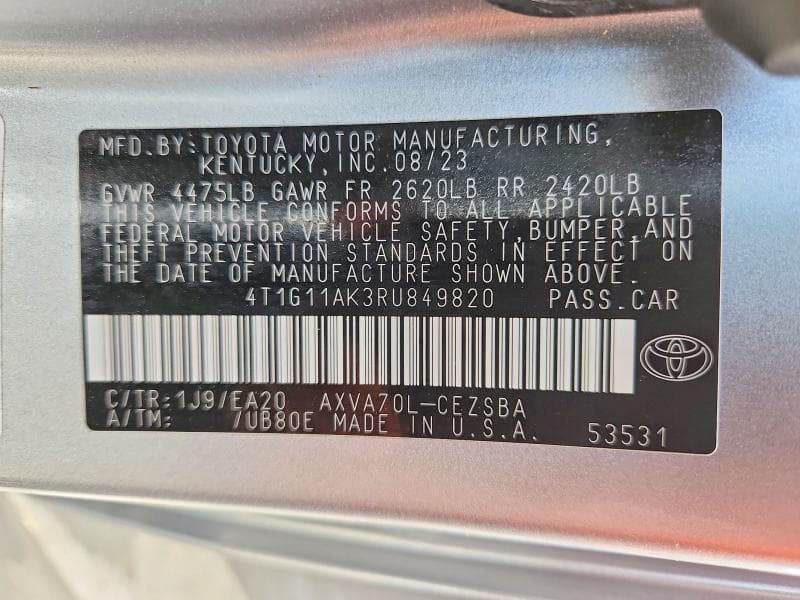 2024 TOYOTA CAMRY SE 13