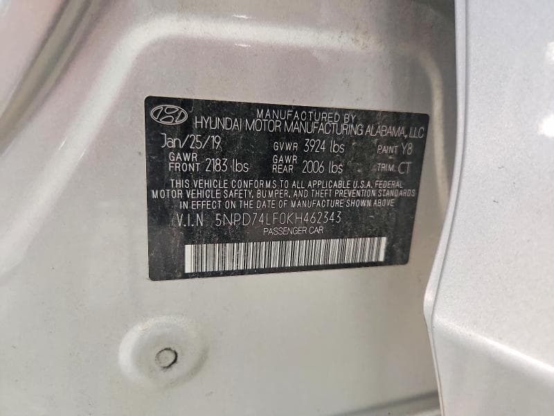 2019 HYUNDAI ELANTRA SE 12