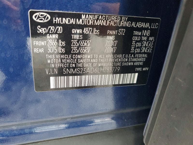 2020 HYUNDAI SANTA FE SE 14
