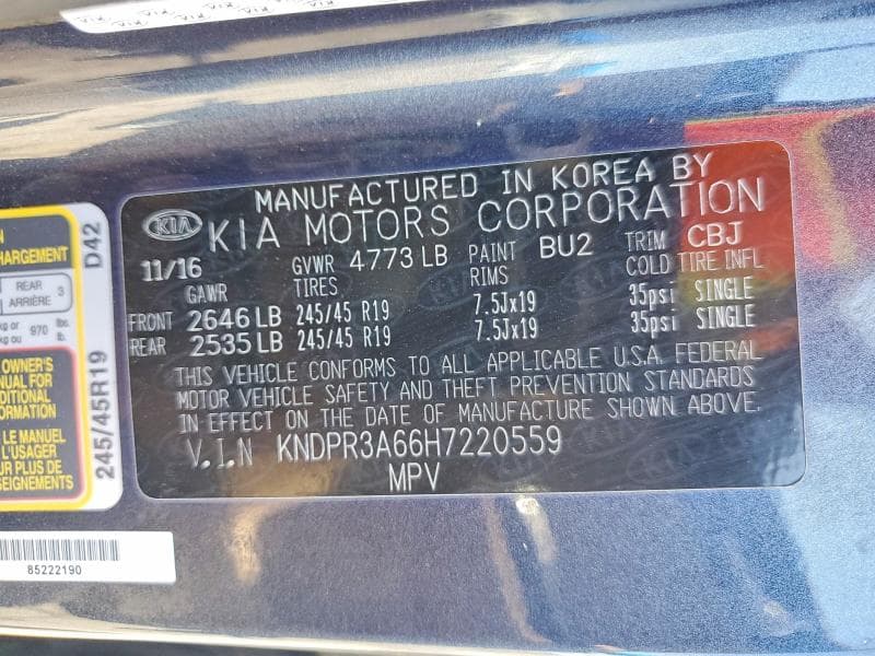 2017 KIA SPORTAGE SX 13