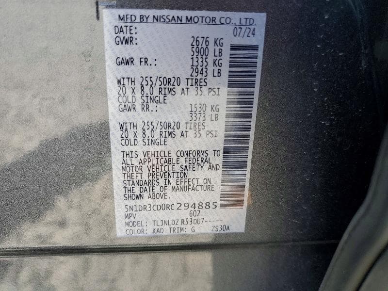 2024 NISSAN PATHFINDER SL 13