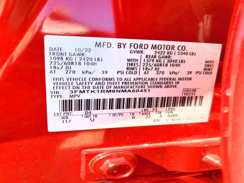 2022 FORD MUSTANG MACH-E SELECT 14
