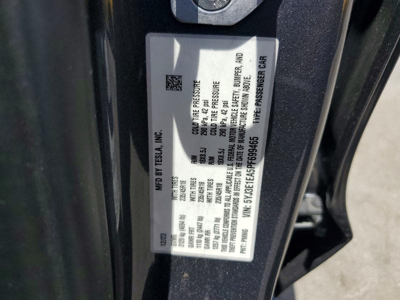 2023 TESLA MODEL 3 12