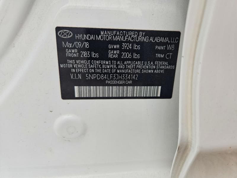 2018 HYUNDAI ELANTRA SEL 12