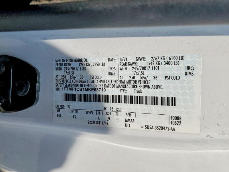 2021 FORD F150 12