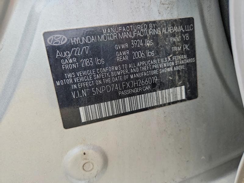 2018 HYUNDAI ELANTRA SE 12