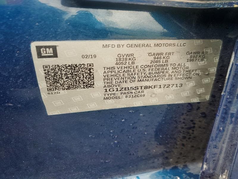 2019 CHEVROLET MALIBU LS 13