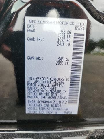 2024 NISSAN ALTIMA SR 12