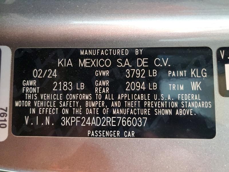 2024 KIA FORTE LXS 12