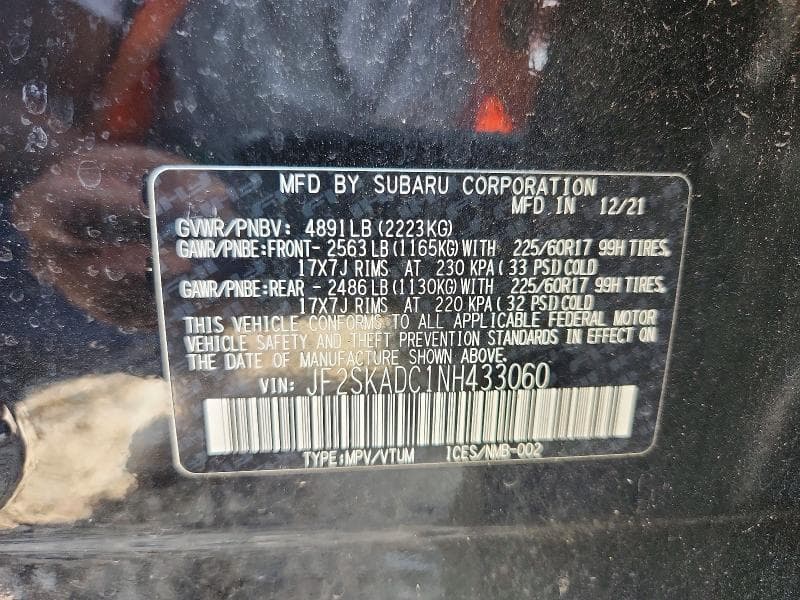2022 SUBARU FORESTER PREMIUM 13