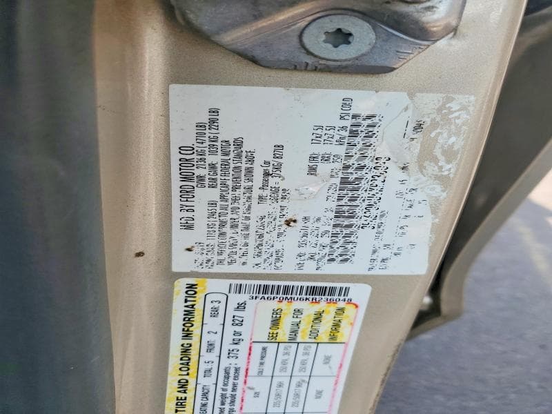 2019 FORD FUSION SEL 12