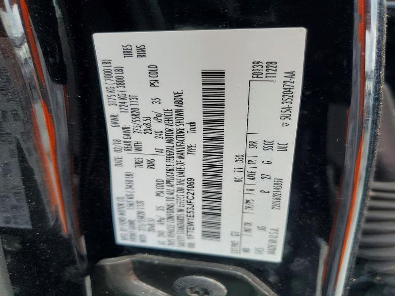 2018 FORD F150 SUPERCREW 12