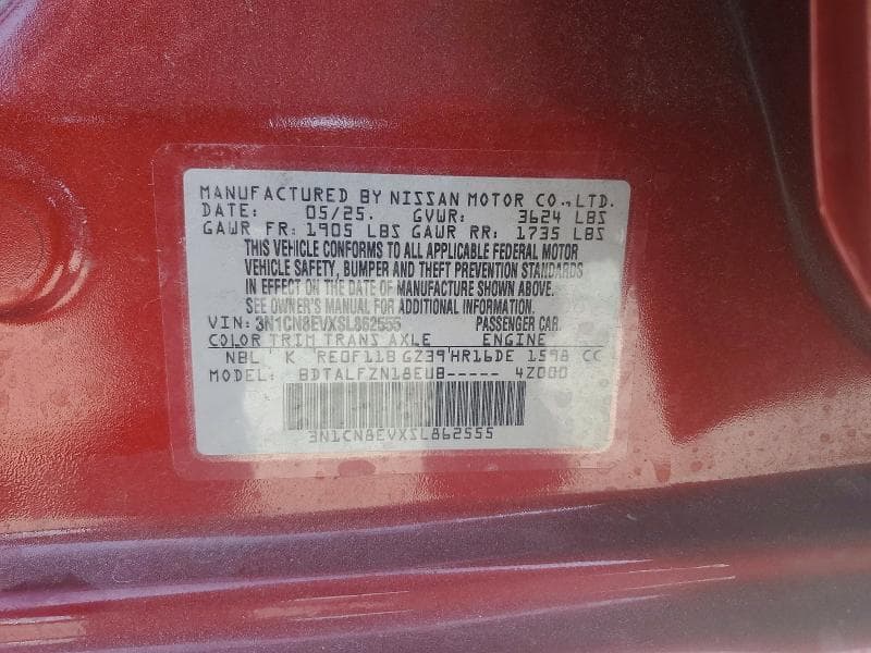 2025 NISSAN VERSA SV 12