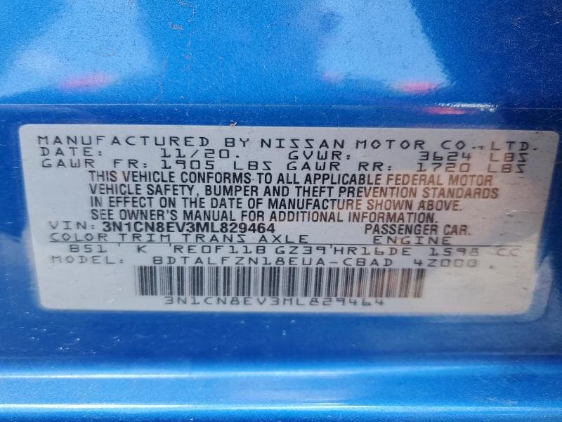 2021 NISSAN VERSA SV 12