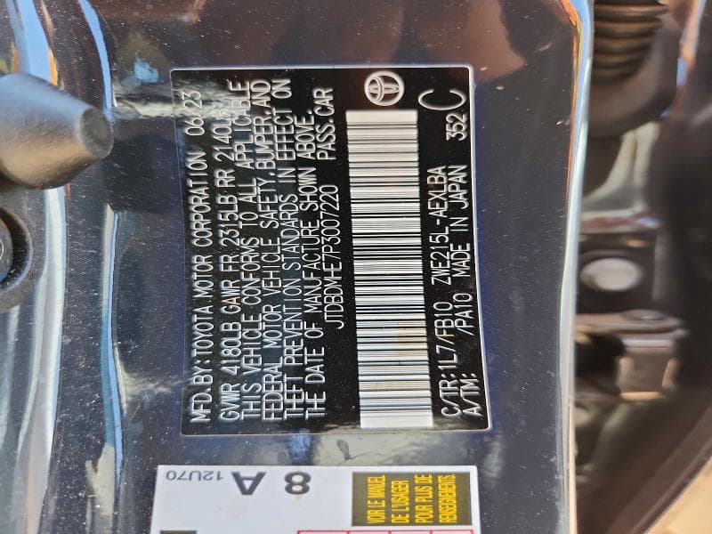 2023 TOYOTA COROLLA HYBRID LE 12