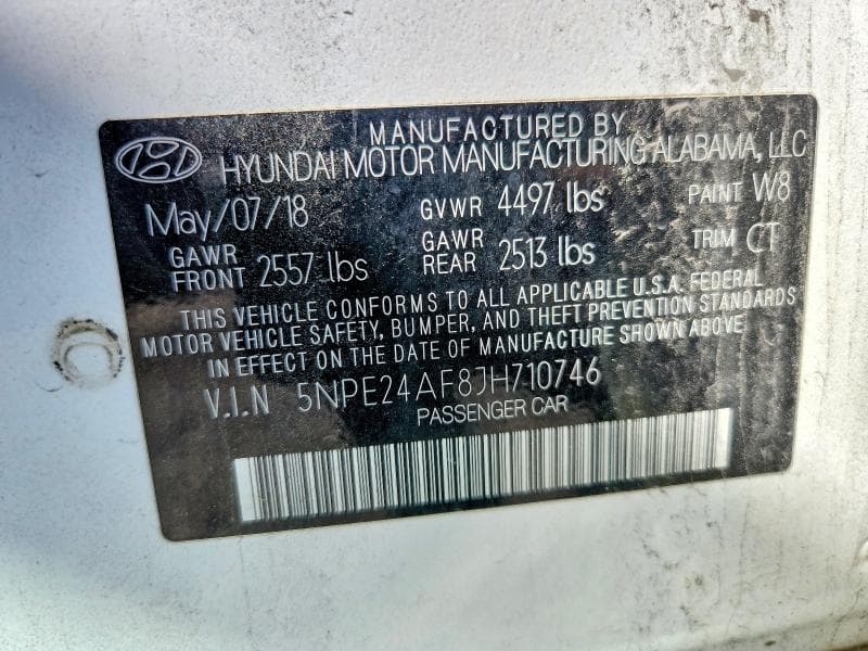 2018 HYUNDAI SONATA SE 13