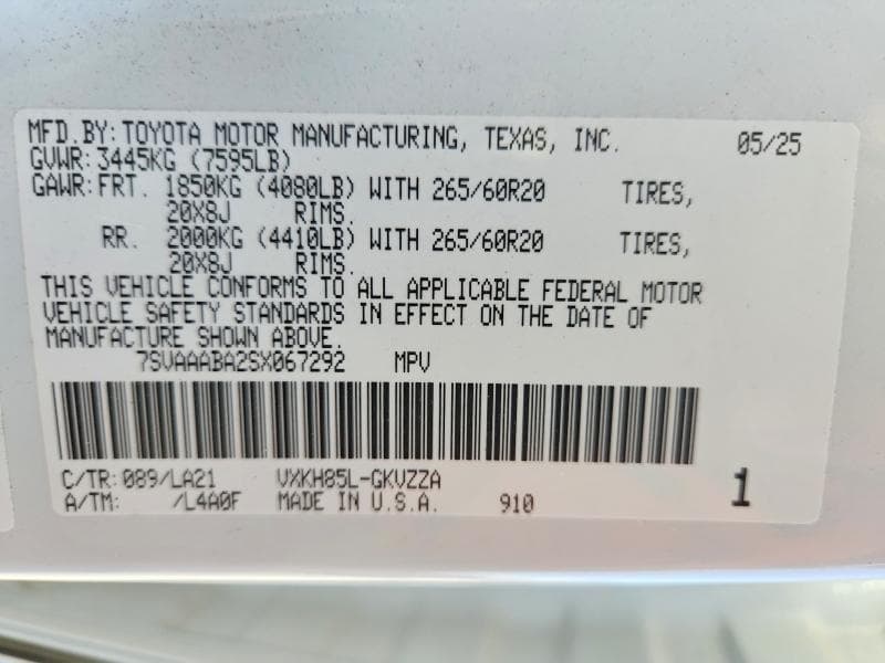 2025 TOYOTA SEQUOIA PLATINUM 14