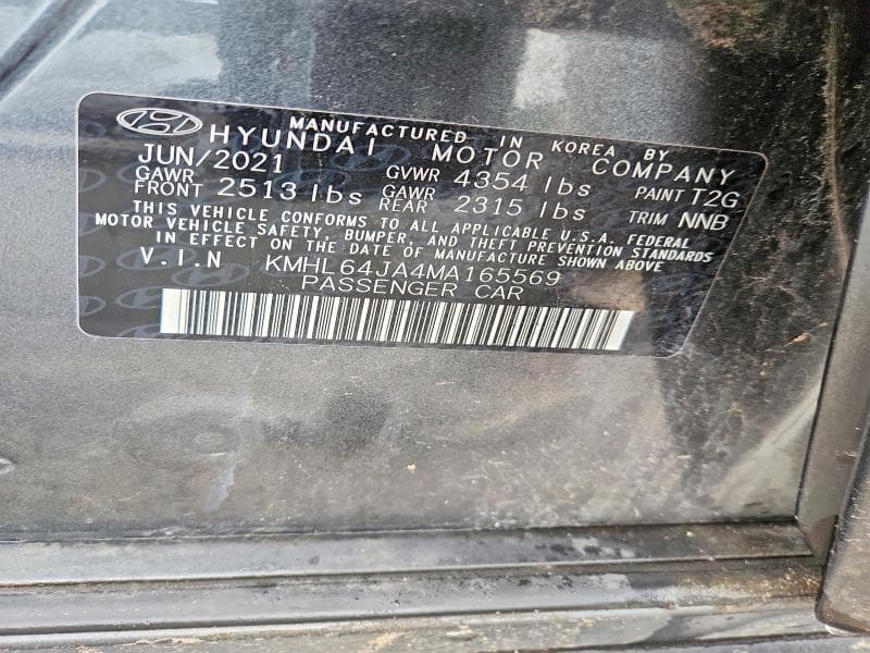 2021 HYUNDAI SONATA SEL 12