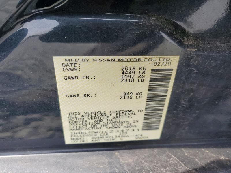 2020 NISSAN ALTIMA SV 12