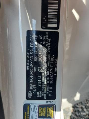 2017 KIA FORTE LX 12