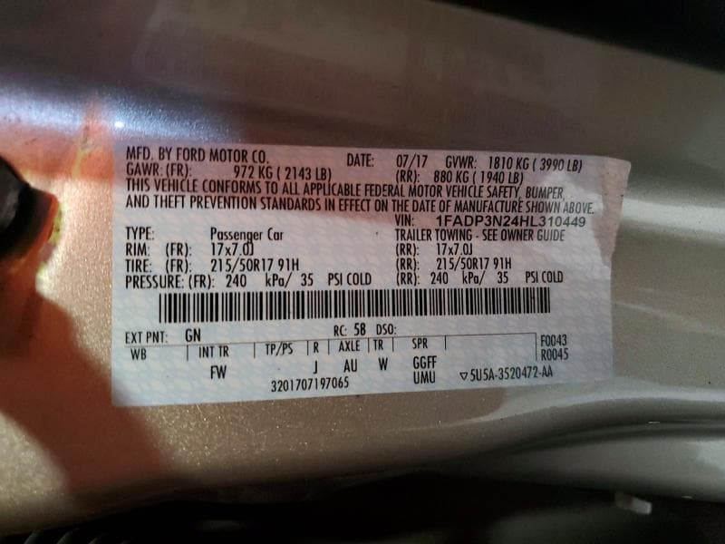2017 FORD FOCUS TITANIUM 12