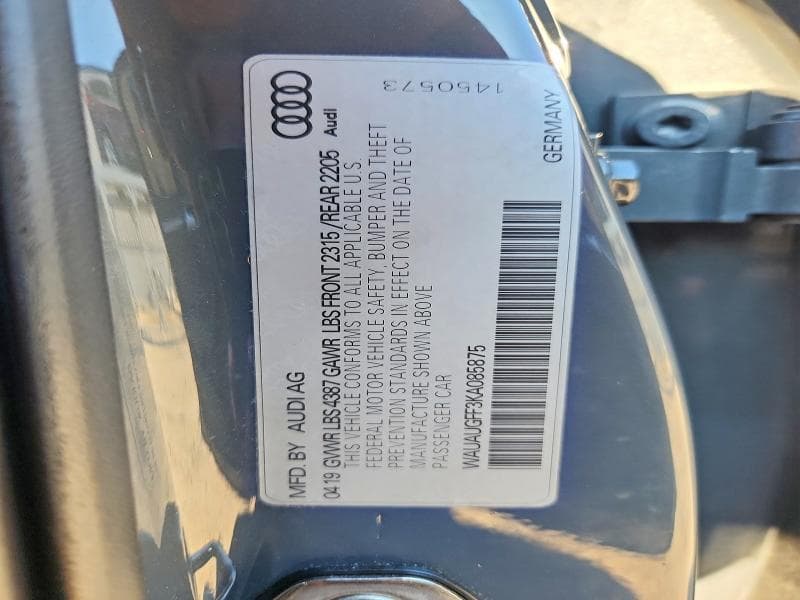 2019 AUDI A3 PREMIUM 12