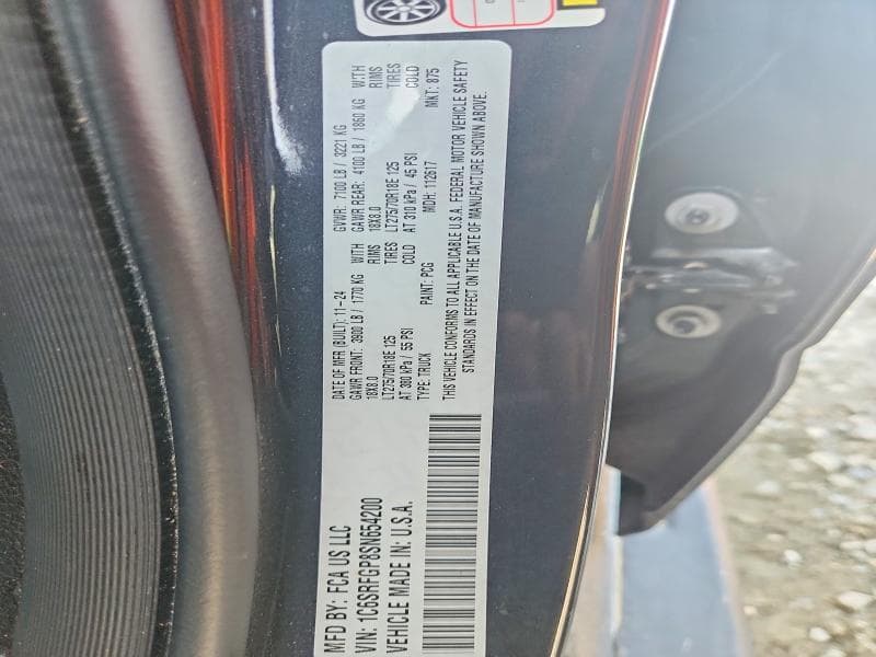 2025 RAM 1500 TRADESMAN 12