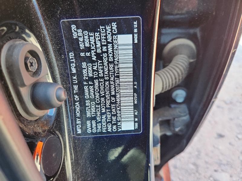 2021 HONDA CIVIC SPORT 13