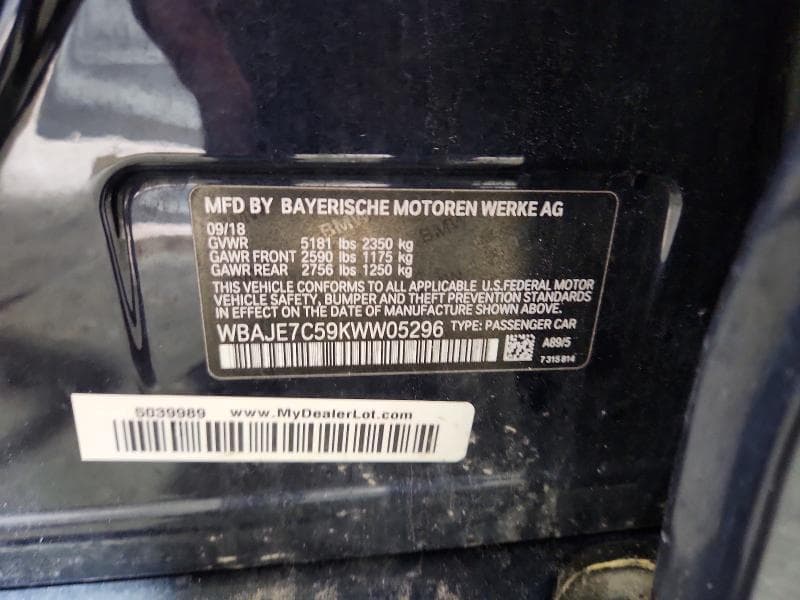 2019 BMW 540 XI 12