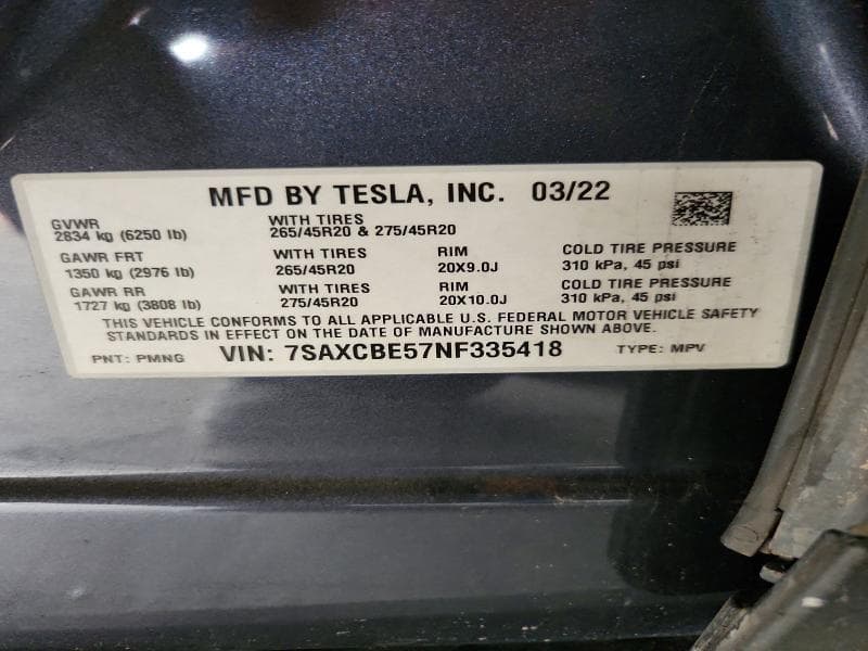 2022 TESLA MODEL X 13