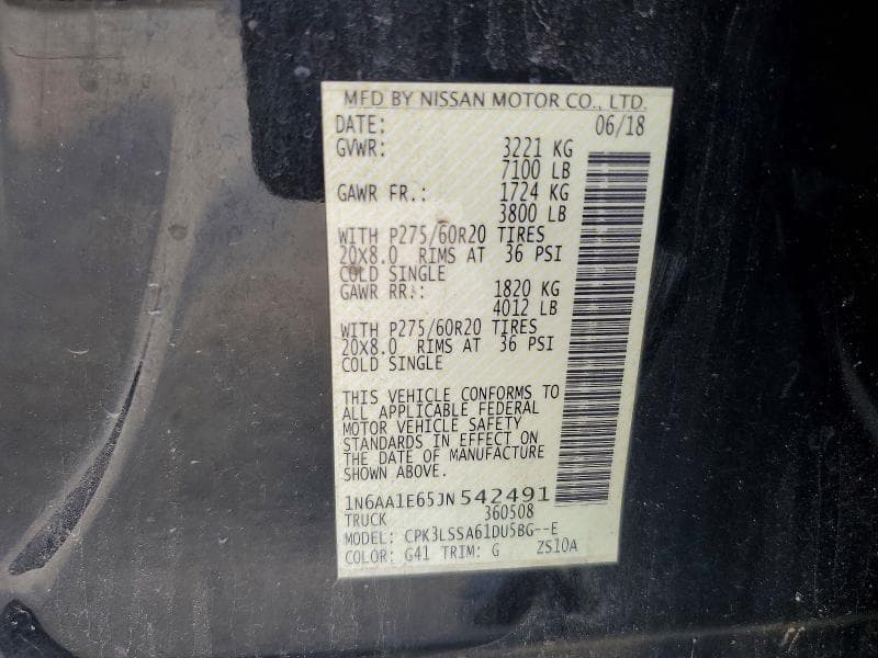2018 NISSAN TITAN SV 13